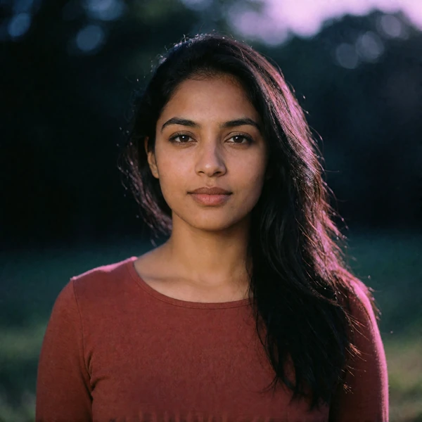 Portrait of a Sri Lankan woman in her late twenties, a verified member of the Sri Lankan Dating community