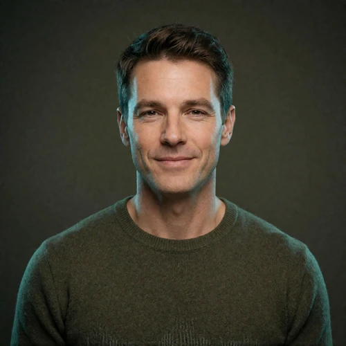 Portrait of a Western man in his mid-forties, a verified member of the Bangladeshi Dating community